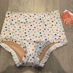 Kortni Jean Ruffles Rainbow dot bottom NWT